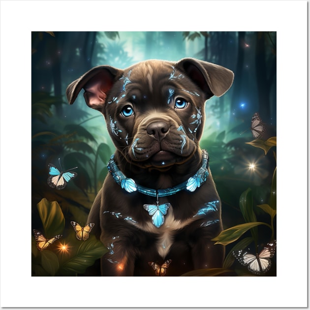 Vivid Pit Bull Wall Art by Enchanted Reverie